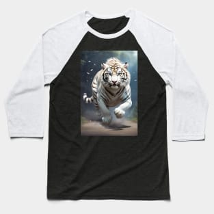 White tiger running Baseball T-Shirt